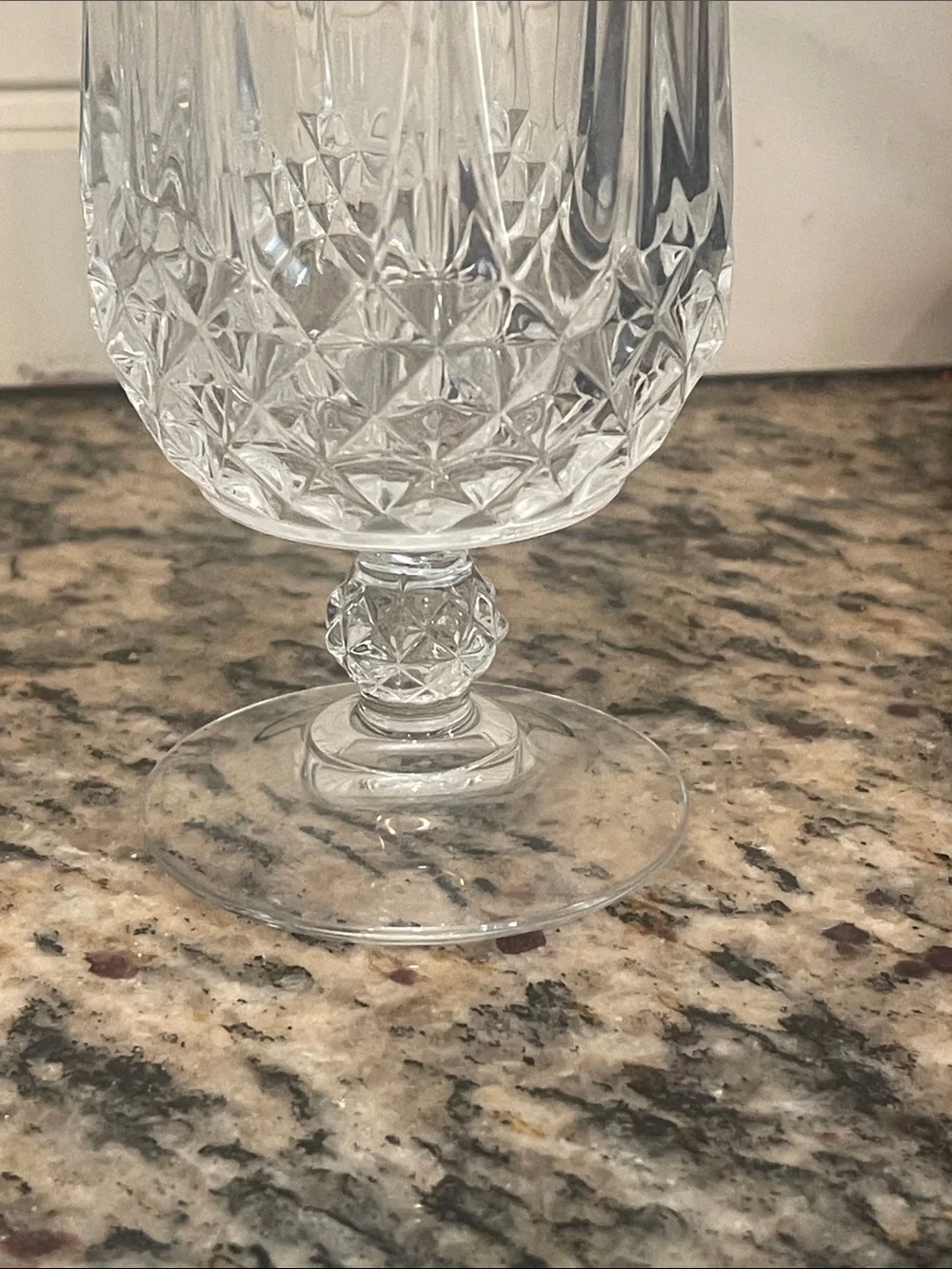 CRISTAL D’ARQUES “LONGCHAMP” 12 oz CRYSTAL ICED TEA GOBLETS/GLASS x2